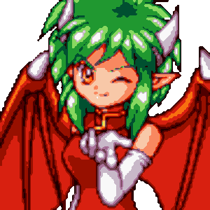 Draco blowing a kiss from Puyo Puyo Sun.