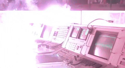 A gif of a computer terminal exploding.